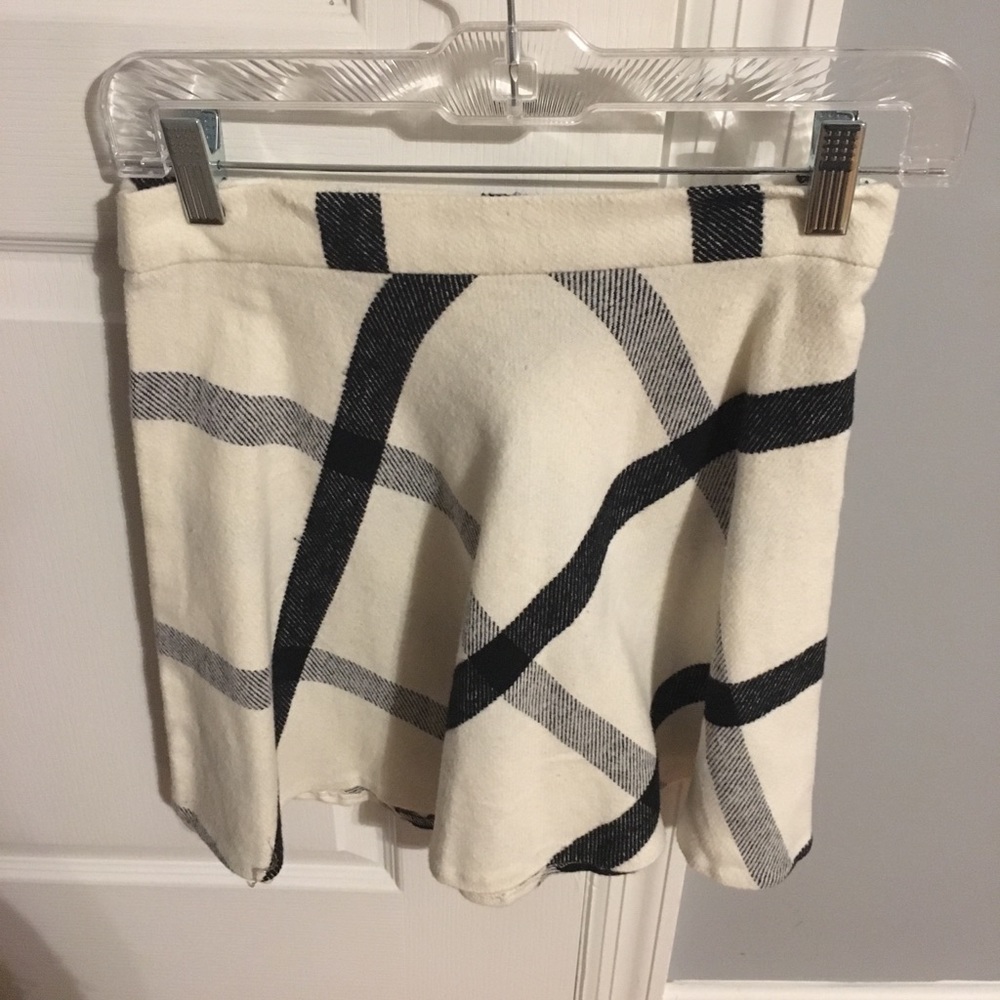 black and white skirt